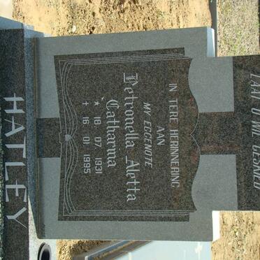 HATLEY Petronella Aletta Catharina 1931-1995