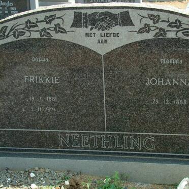 NEETHLING Frikkie 1881-1971 &amp; Johanna 1888-