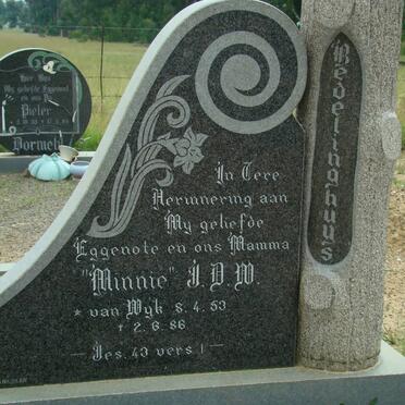 REDELINGHUYS J.D.W. nee VAN WYK 1953-1986