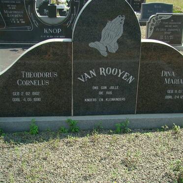 ROOYEN Theodorus Cornelus, van 1902-1990 &amp; Dina Maria 1923-1992
