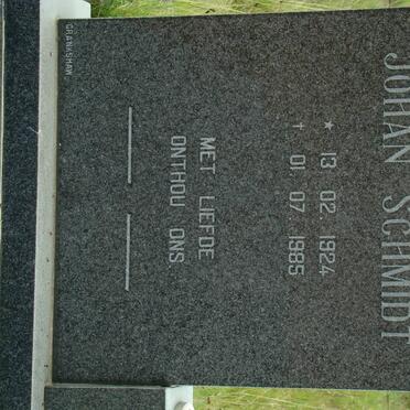 SCHMIDT Johan 1924-1985