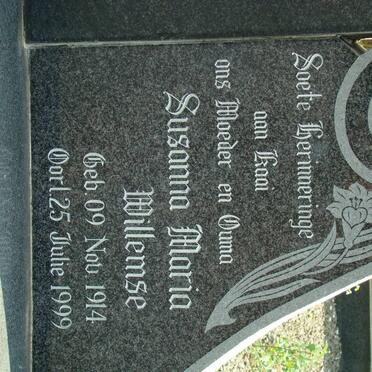 WILLEMSE Susanna Maria 1914-1999