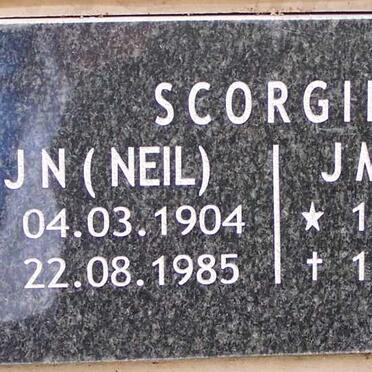 SCORGIE J.N. 1904-1985 :: SCORGIE J.M.1916-2005