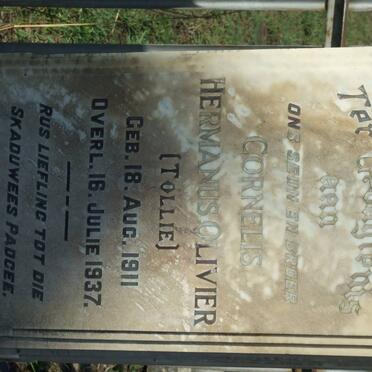 OLIVIER Cornelis Hermanus 1911-1937