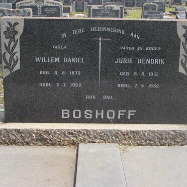 BOSHOFF Willem Daniel 1873-1962 :: BOSHOFF Jurie Hendrik 1915-1952
