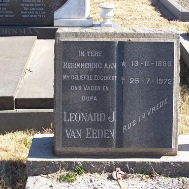 EEDEN Leonard J., van 1896-1972