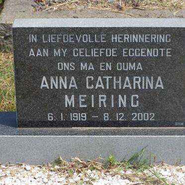 MEIRING Anna Catharina 1919-2002