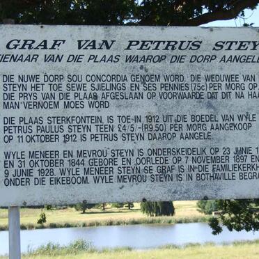 1. History Plaque on Petrus Steyn