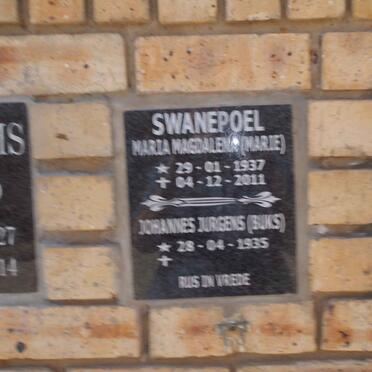 SWANEPOEL Johannes Jurgens 1935- &amp; Maria Magdalena 1937-2011