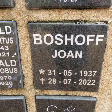 BOSHOFF Joan 1937-2022