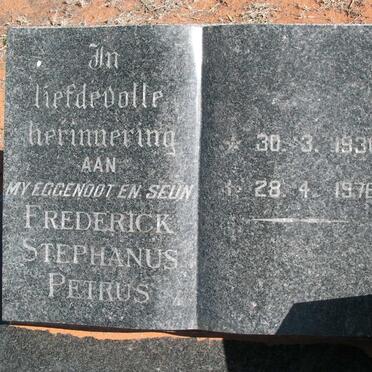 HOLTZHAUSEN Frederick Stephanus Petrus 1930-1976