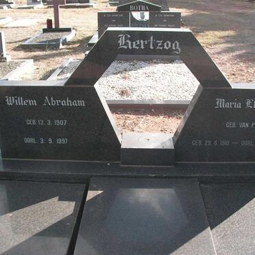 HERTZOG Willem Abraham 1907-1997 &amp; Maria Elizabeth VAN PLETZEN 1910-1994