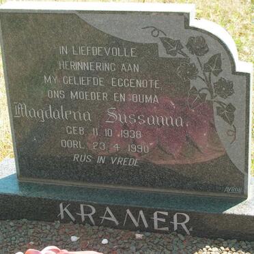 KRAMER Magdalena Sussanna 1938-1990