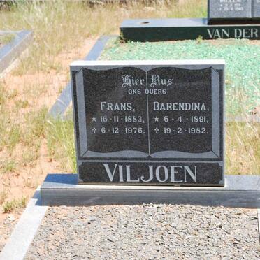 VILJOEN Frans 1883-1976 &amp; Barendina 1891-1982