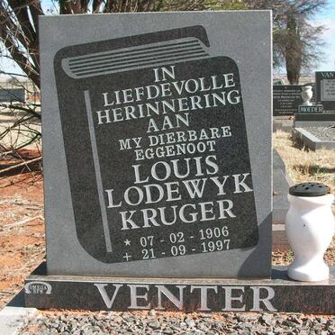 VENTER Louis Lodewyk Kruger 1906-1997