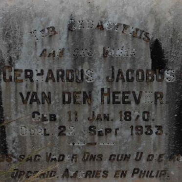 HEEVER Gerhardus Jacobus, van den 1870-1933