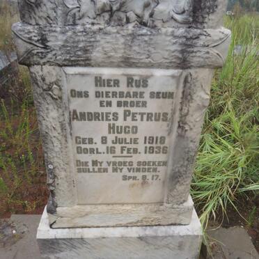 HUGO Andries Petrus 1918-1936