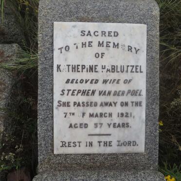 HABLUTZEL Katherine -1921