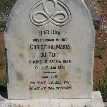 TOIT Christina Maria, du nee KOCK 1889-1951