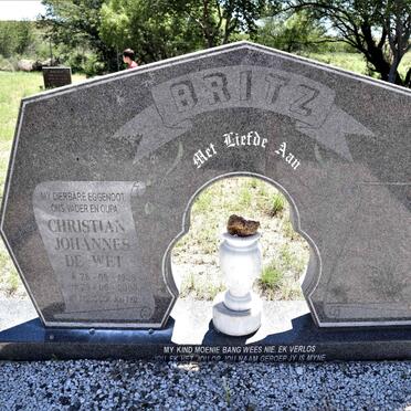 BRITZ Christian Johannes de Wet 1926-200? 