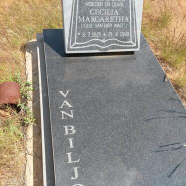 BILJON Cecilia Margaretha, van nee VAN DER WALT 1925-1998