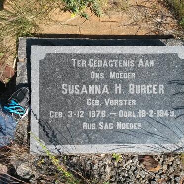 BURGER Susanna H. nee VORSTER 1876-1949