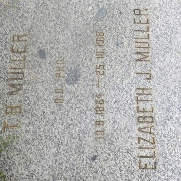 MULLER T.B. 1884-1918 &amp; Elizabeth J. THOM 1885-1972