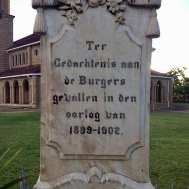 3. Burgergedenksteen / Burgher memorial 1899-1902