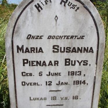 BUYS Maria Susanna Pienaar 1913-1914