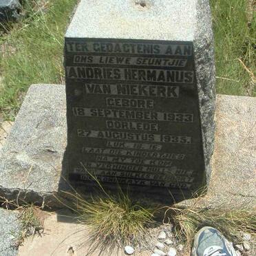 NIEKERK Andries Hermanus, van 1933-1935