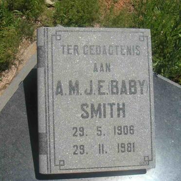 SMITH A.M.J.E. 1906-1981