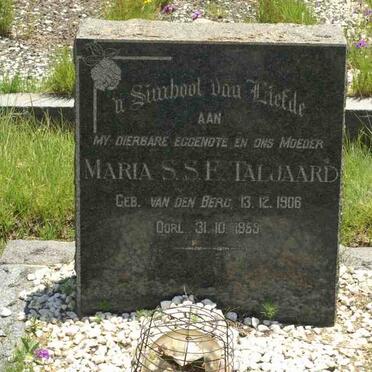 TALJAARD Maria S.S.F. nee VAN DEN BERG 1906-1955