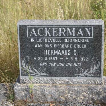 ACKERMAN Hermaans C. 1897-1972