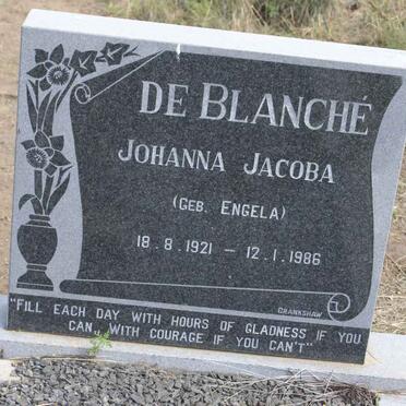 BLANCHE Johanna Jacoba, de nee ENGELA 1921-1986