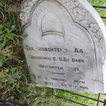 BEER Hardwic C.S., de -1881