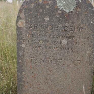 BEHR Arthur 1885-1887