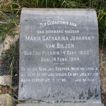 BILJON Maria Catharina Johanna, van 1865-1944