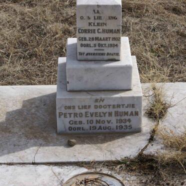 HUMAN Corrie C. 1932-1934 :: HUMAN Petro Evelyn 1934-1935