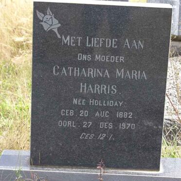 HARRIS Jim Jacobus 1878-1953 &amp; Catharina Maria HOLLIDAY 1882-1970