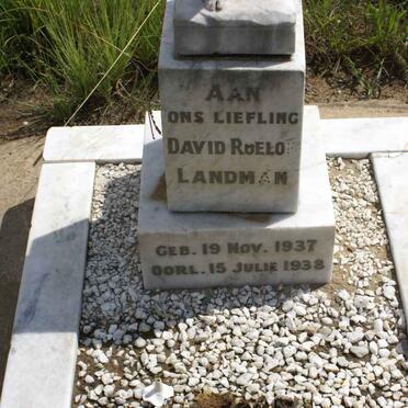 LANDMAN David Roelof 1937-1938