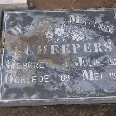 SCHEEPERS William Matthew 1926-1991