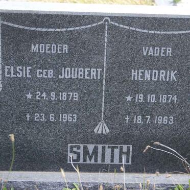 SMITH Hendrik 1874-1963 &amp; Elsie JOUBERT 1879-1963
