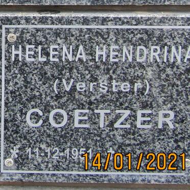 COETZER Helena Hendrina nee VERSTER 1951-