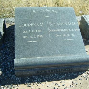 ENGELBRECHT Lourens M. 1883-1958 &amp; Susanna M.M. ANNANDALE 1890-1972