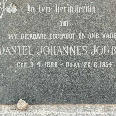 JOUBERT Daniel Johannes 1886-1954