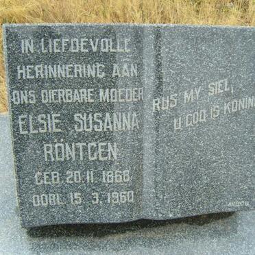 RÖNTGEN Elsie Susanna 1868-1960