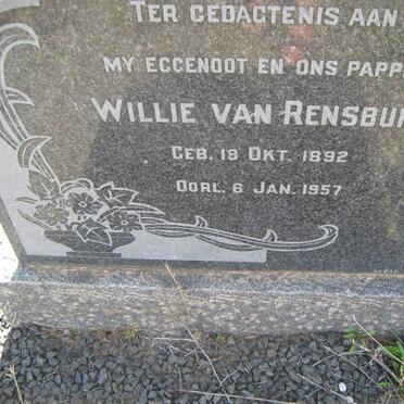 RENSBURG Willie, van 1892-1957 &amp; Rensche JOUBERT 1898-1992