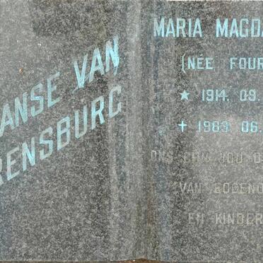 RENSBURG Johannes Hermanus, Janse van 1909-1987 &amp; Maria Magdalena FOURIE 1914-1983