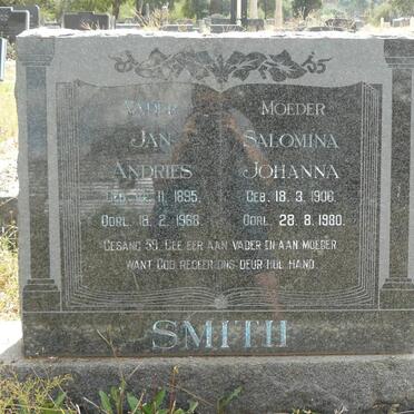 SMITH Jan Andries 1895-1968 &amp; Salomina Johanna 1906-1980 