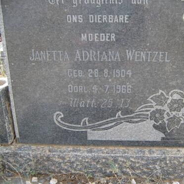 WENTZEL Janetta Adriana 1904-1966